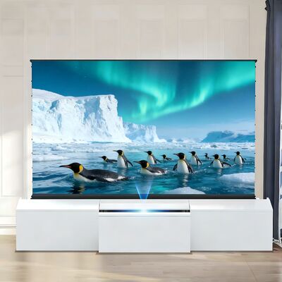 Modern Telescopic Laser TV Cabinet with Motorised UST Projector Platform, Formaldehyde-Free MDF Board, and Custom Size/Color Options